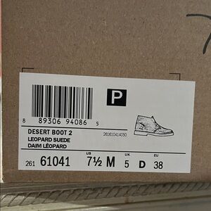 Clarks Leopard Suede Ankle Boots